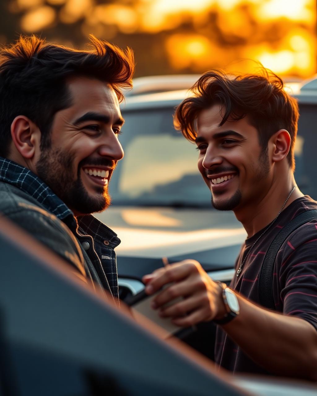 Comprador recebendo as chaves do carro novo